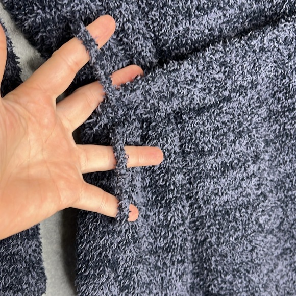 Barefoot Dreams CozyChic Robe Indigo Deep Sea Blue Size 1 Small Heather Belted - Picture 7 of 12